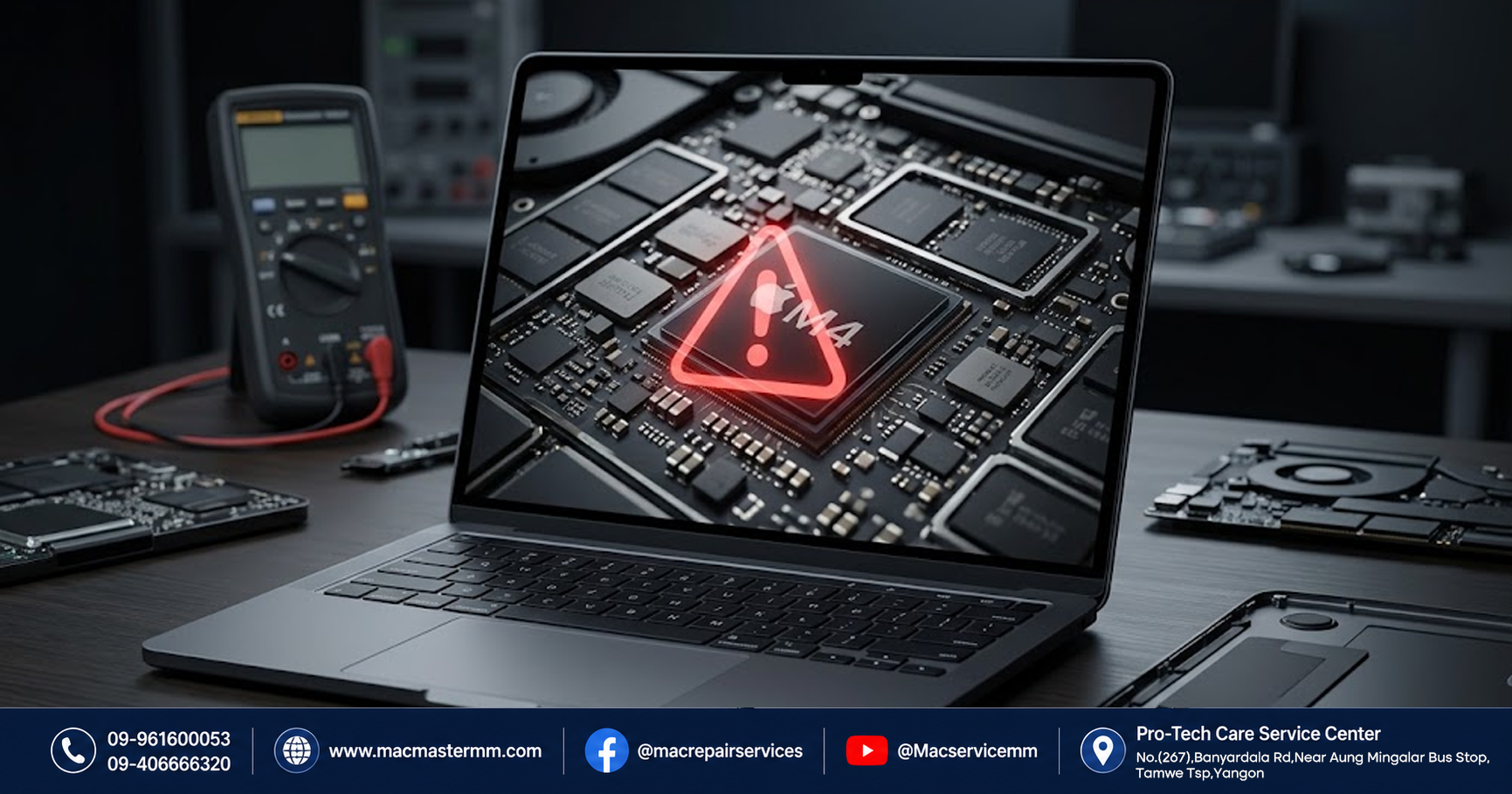 MacBook M4 Motherboard Error သိထားသင့်သည့် အချက်များနှင့် ဖြေရှင်းနည်းများ